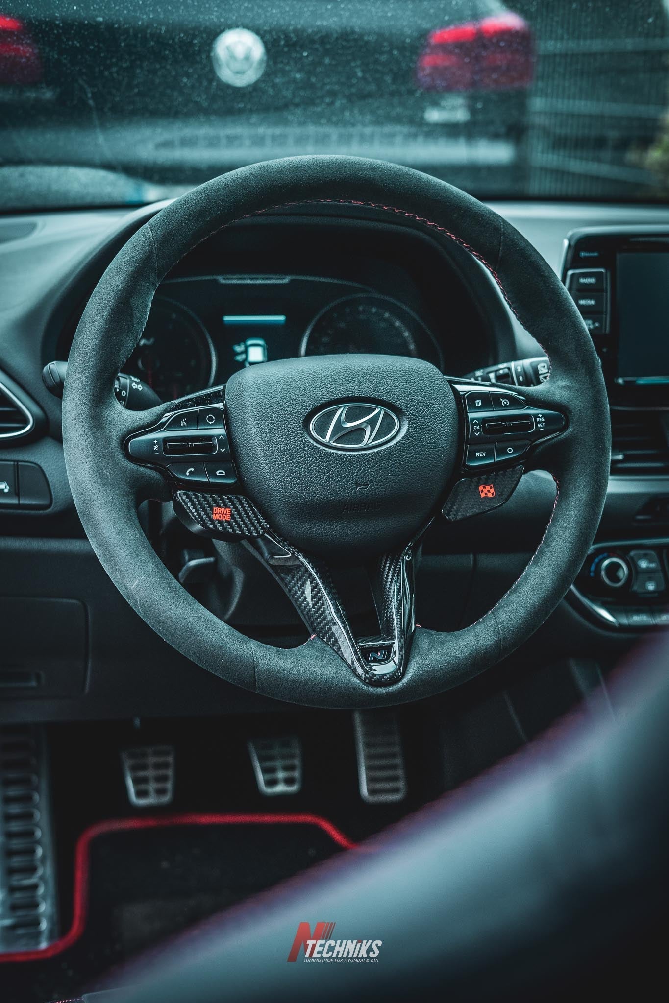 Carbon cover set for Hyundai steering wheel I20N I30N Kona N 