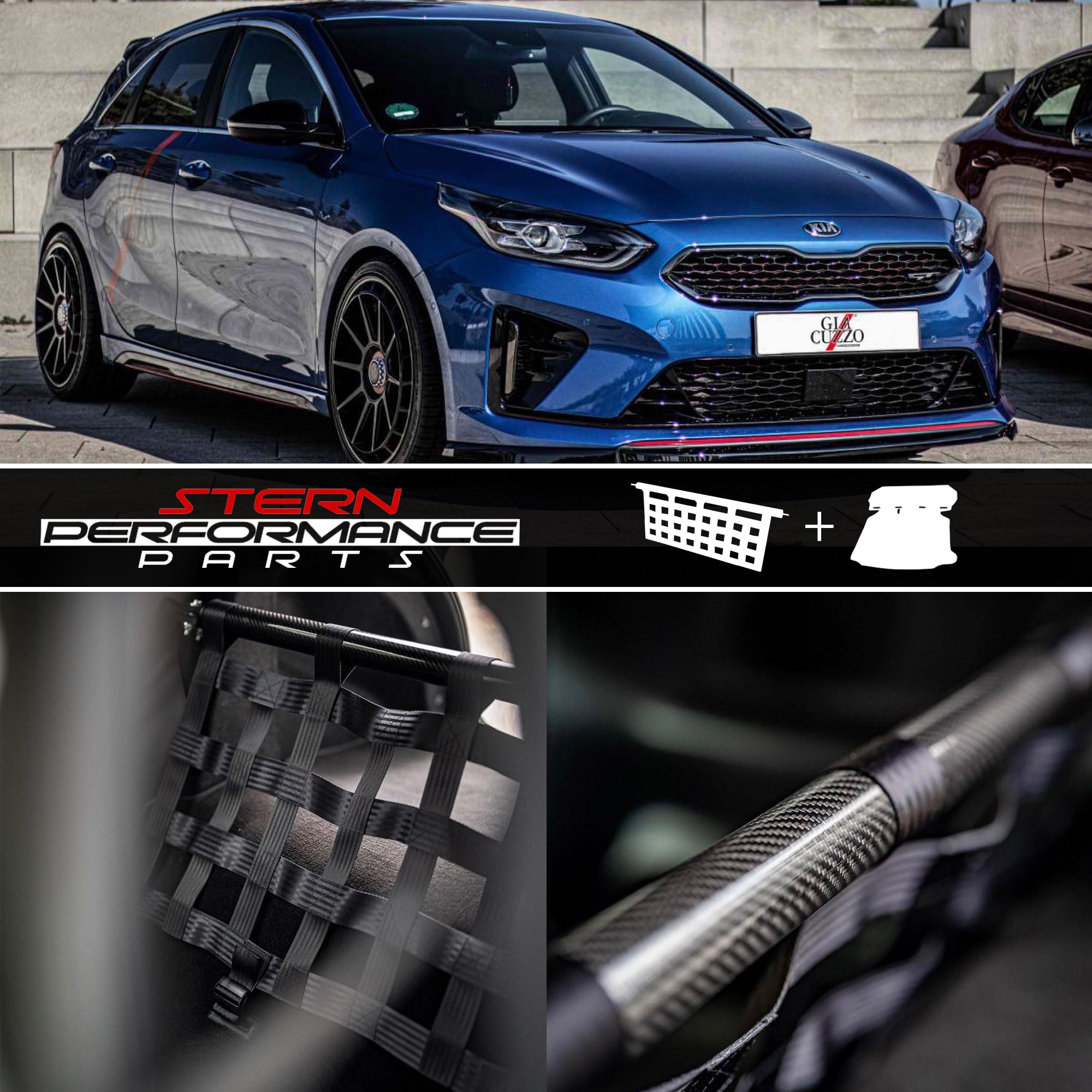 Clubsport complete set - strut with net and carpet for Kia Ceed GT