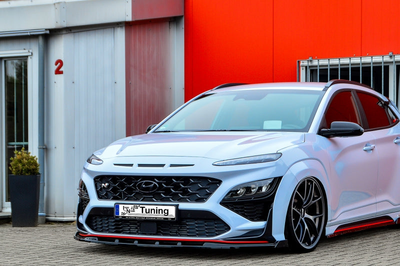 Cup front spoiler lip with wing for Hyundai Kona N