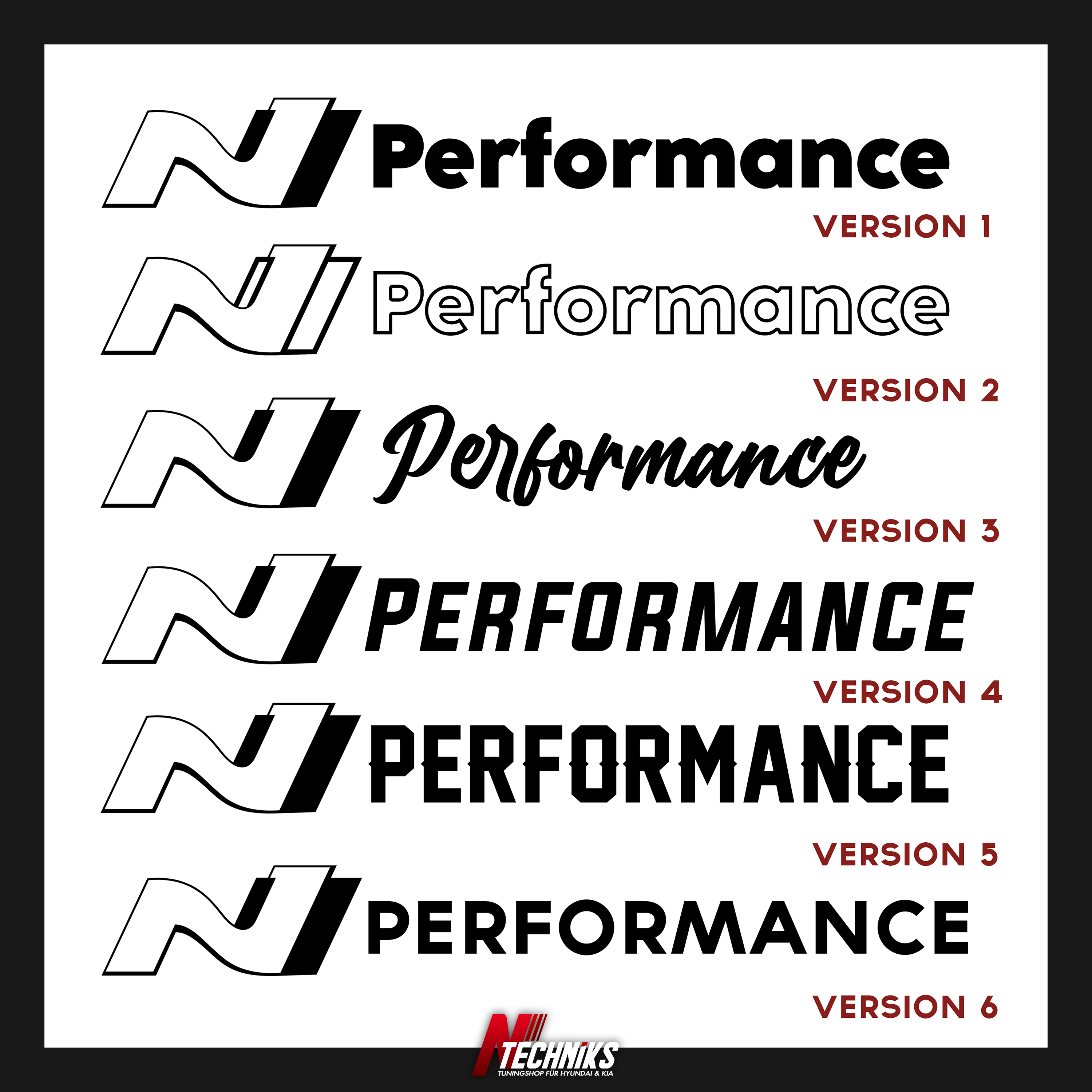 N-Performance window sticker