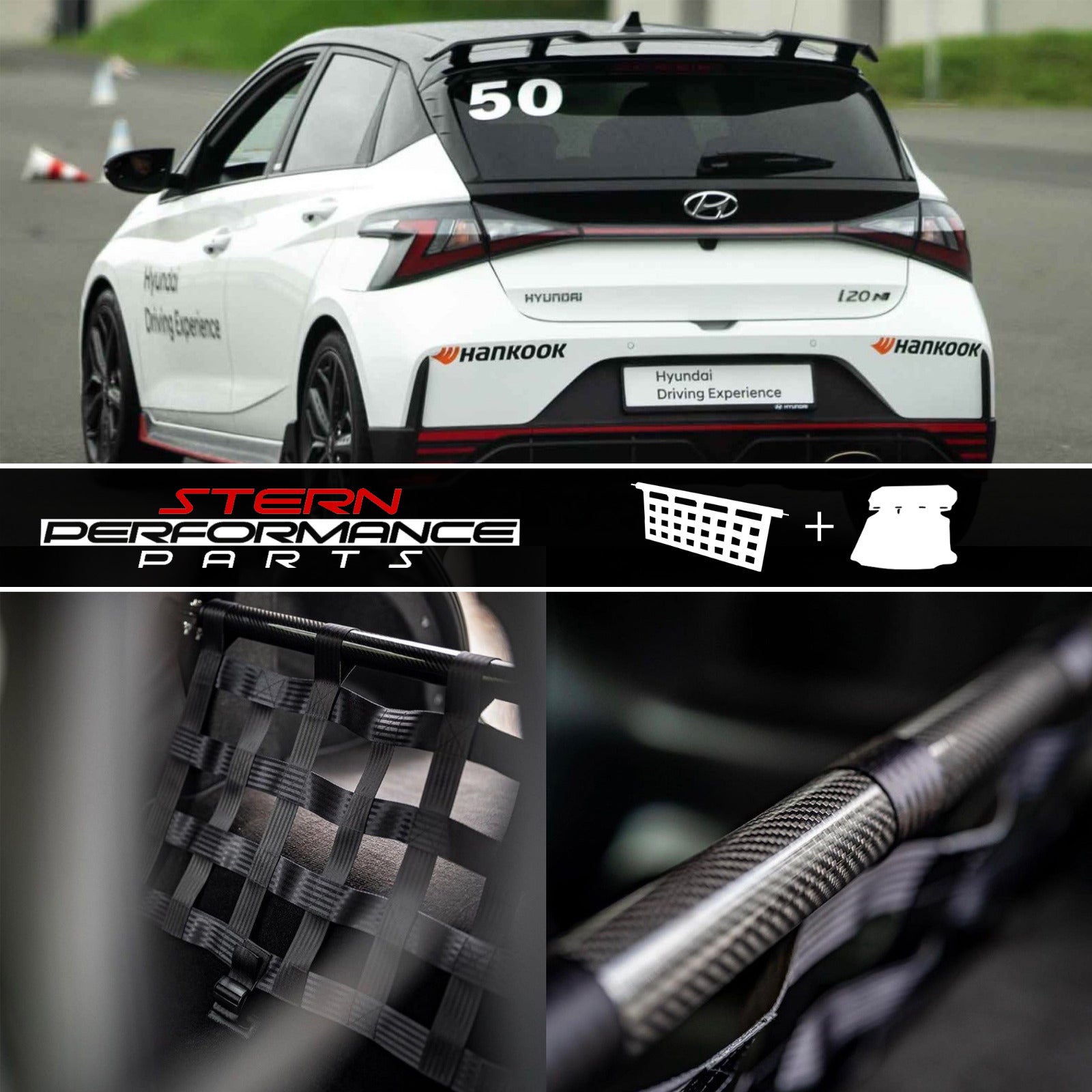 Clubsport complete set - strut with net and carpet for Hyundai I20N