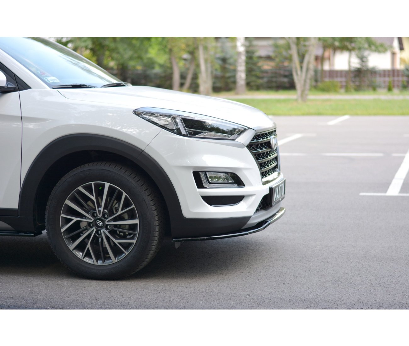 Cup spoiler lip front approach V.2 for Hyundai Tucson Facelift