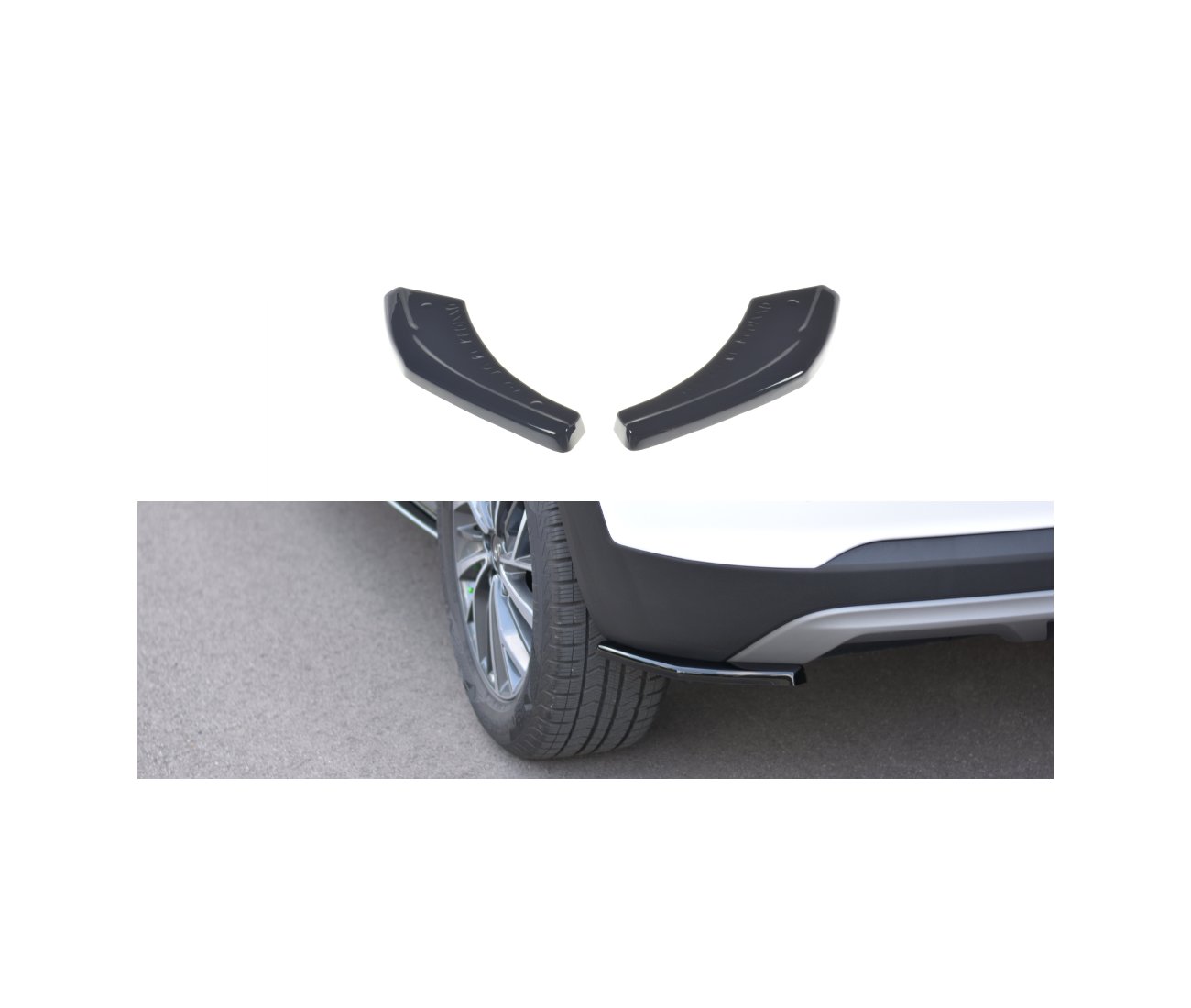 Rear approach flaps diffuser for Hyundai Tucson Facelift