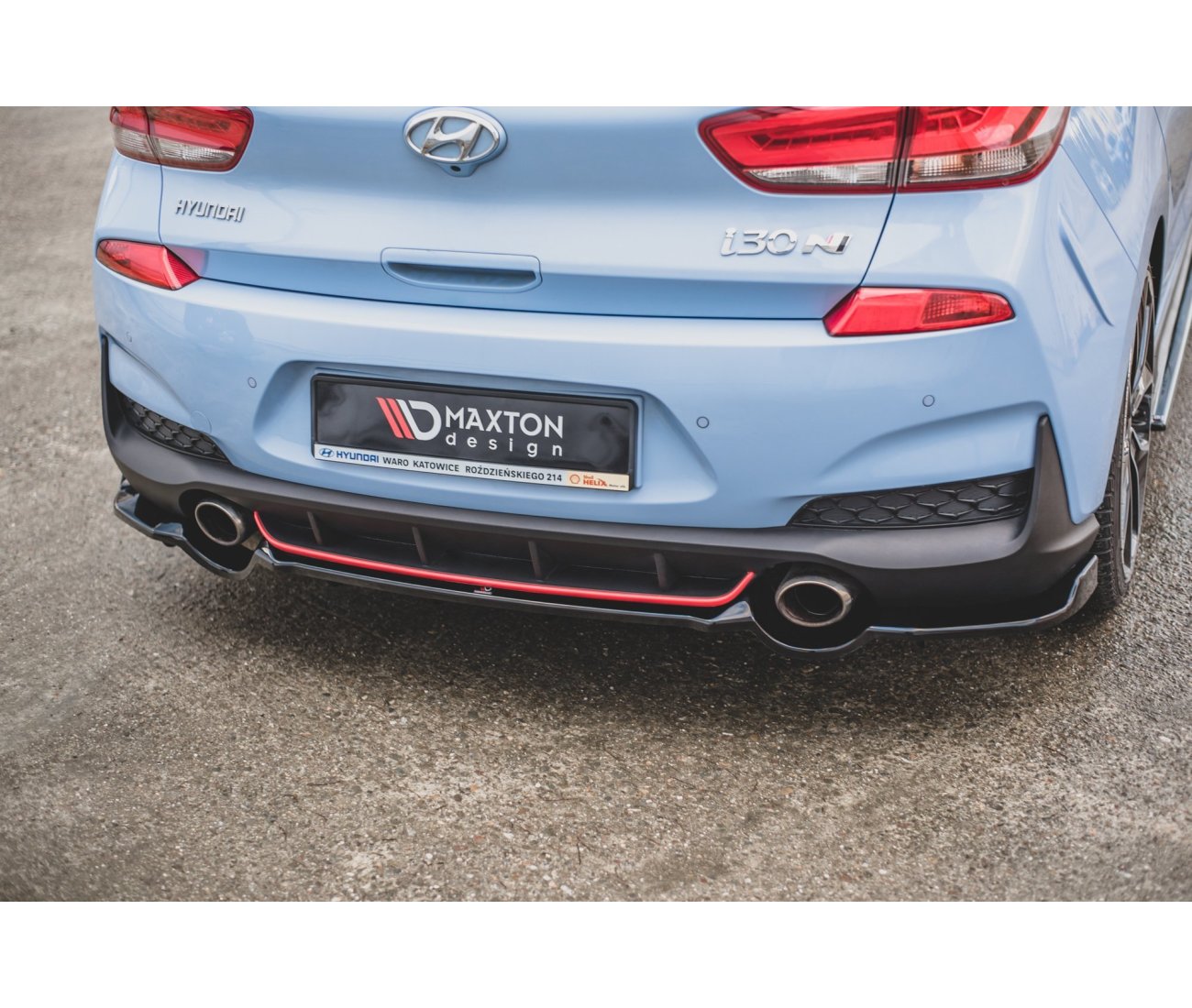 Mittlerer Cup Diffusor Heck für Hyundai I30N Hatchback DTM Look