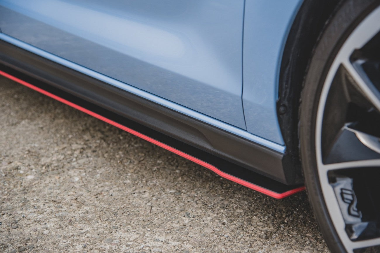 Robust racing side skirts approach cup strips for Hyundai I30 N 
