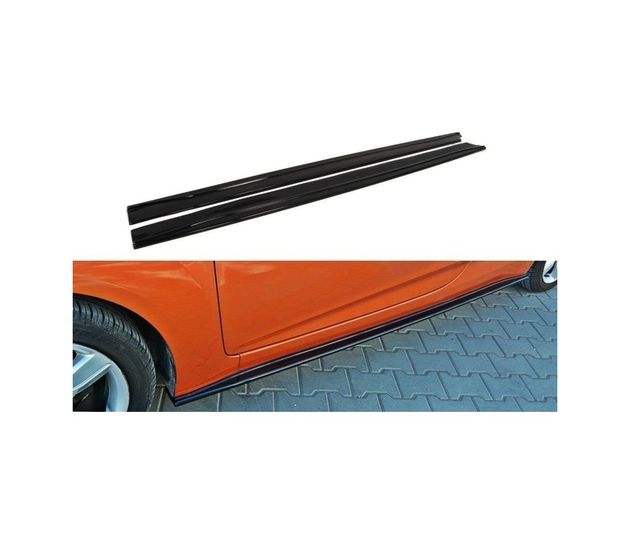 Side skirts cup strips for Hyundai Veloster